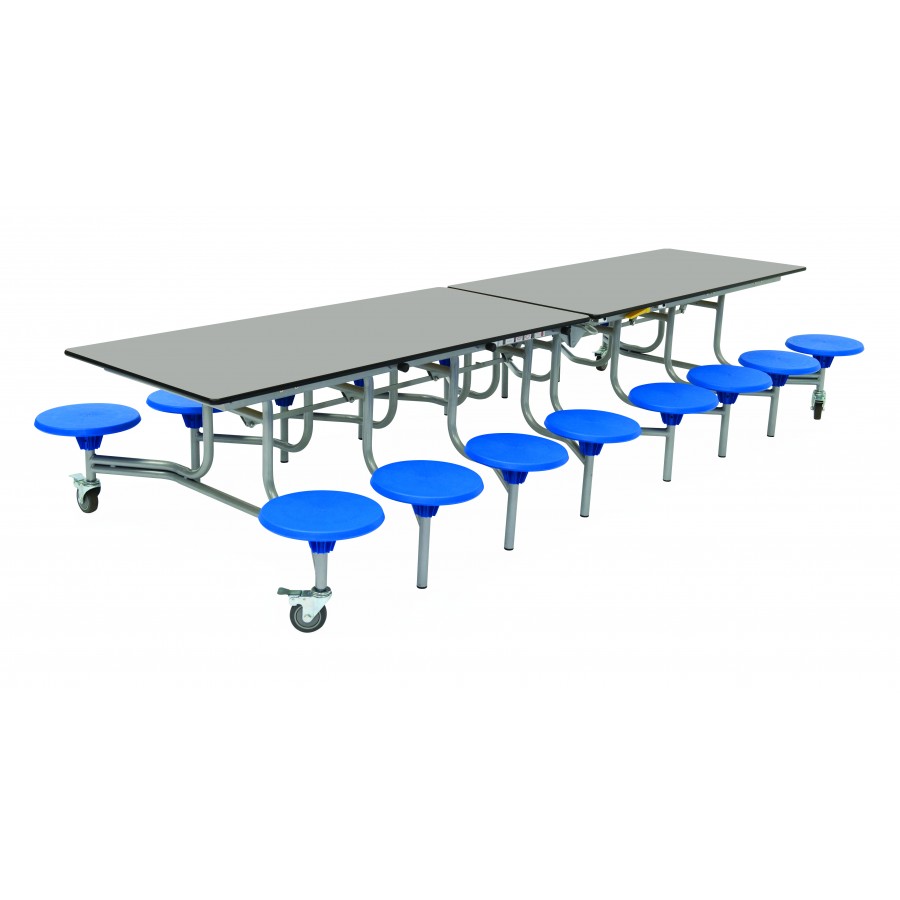 Rectangular Mobile Folding Table with 16 Seats